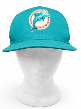 NEW ERA Miami Dolphins NFL Snapback Hat Adjustable Cotton Throwback Logo Aqua
